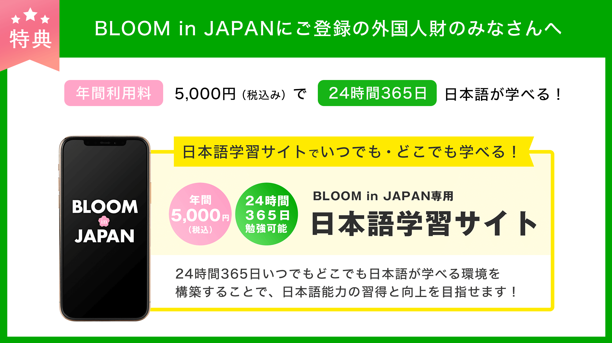 BLOOM in JAPAN 外国人財×日系企業のマッチングサイト